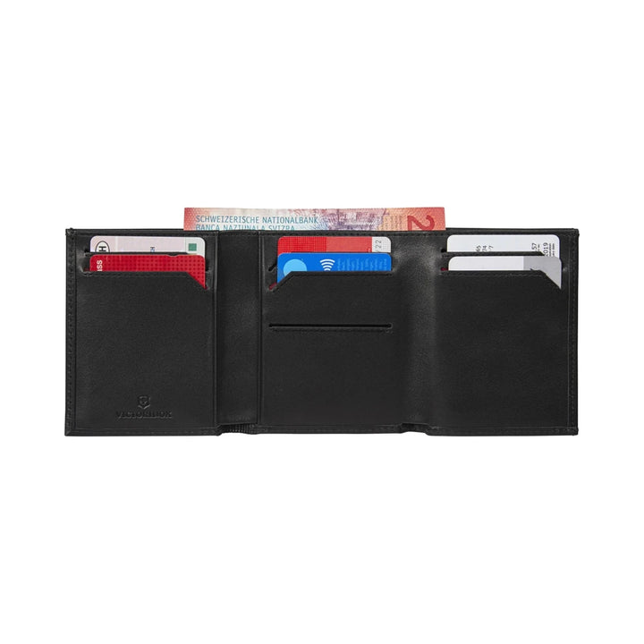 ארנק עור מתקפל Victorinox Altius Alox Tri - Fold RFID שחור - תיק התיקיםVictorinoxארנקים