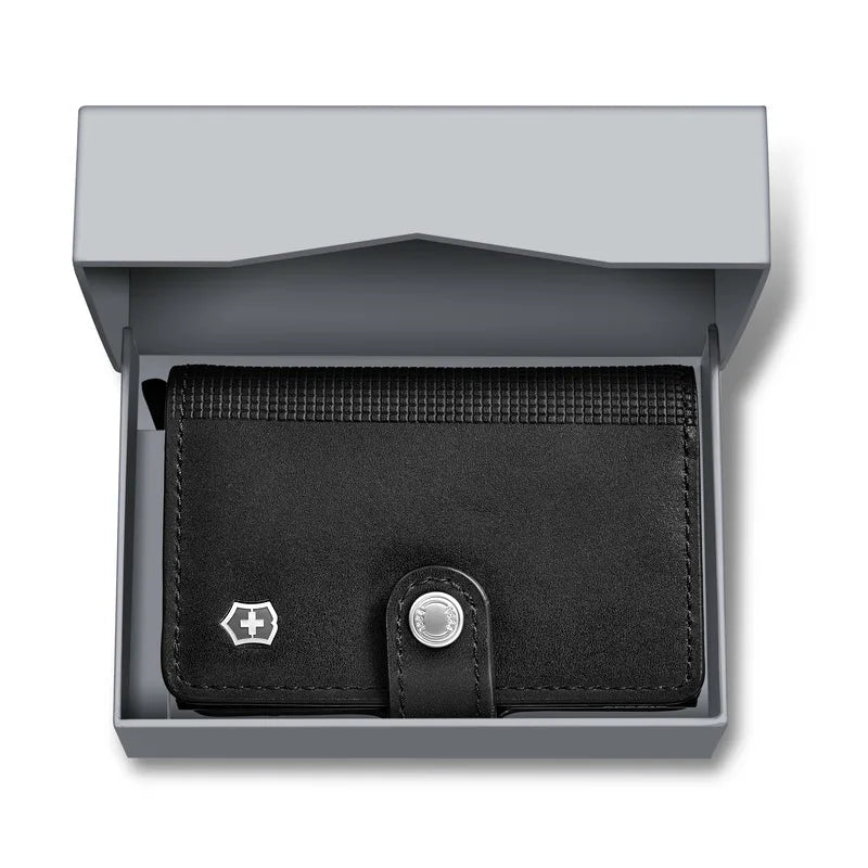 ארנק כרטיסים עור Victorinox Altius Secrid Leather RFID שחור - תיק התיקיםVictorinoxארנקים