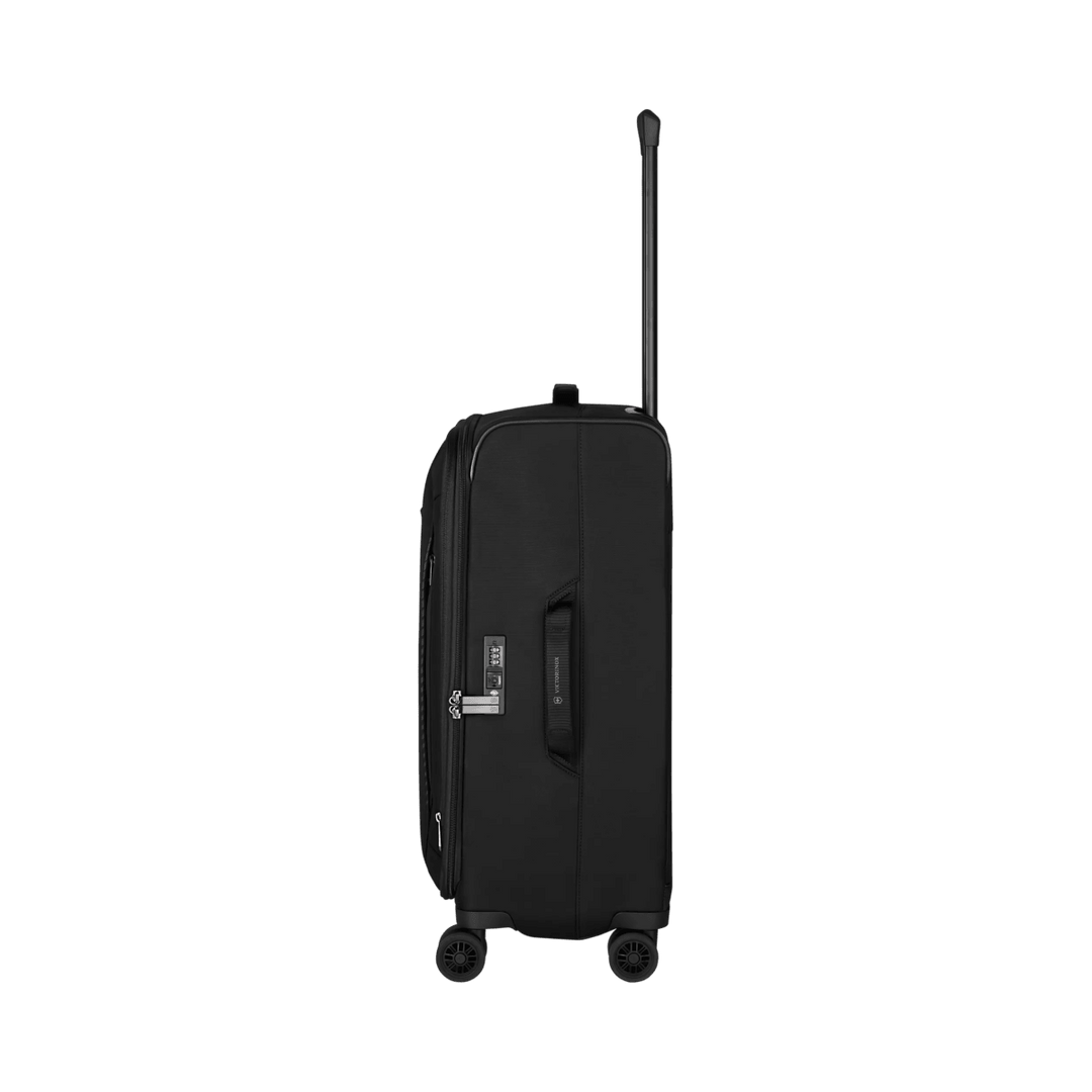 מזוודת טרולי רכה Victorinox Crosslight בינונית שחורה מתרחבת - תיק התיקיםVictorinoxמזוודות