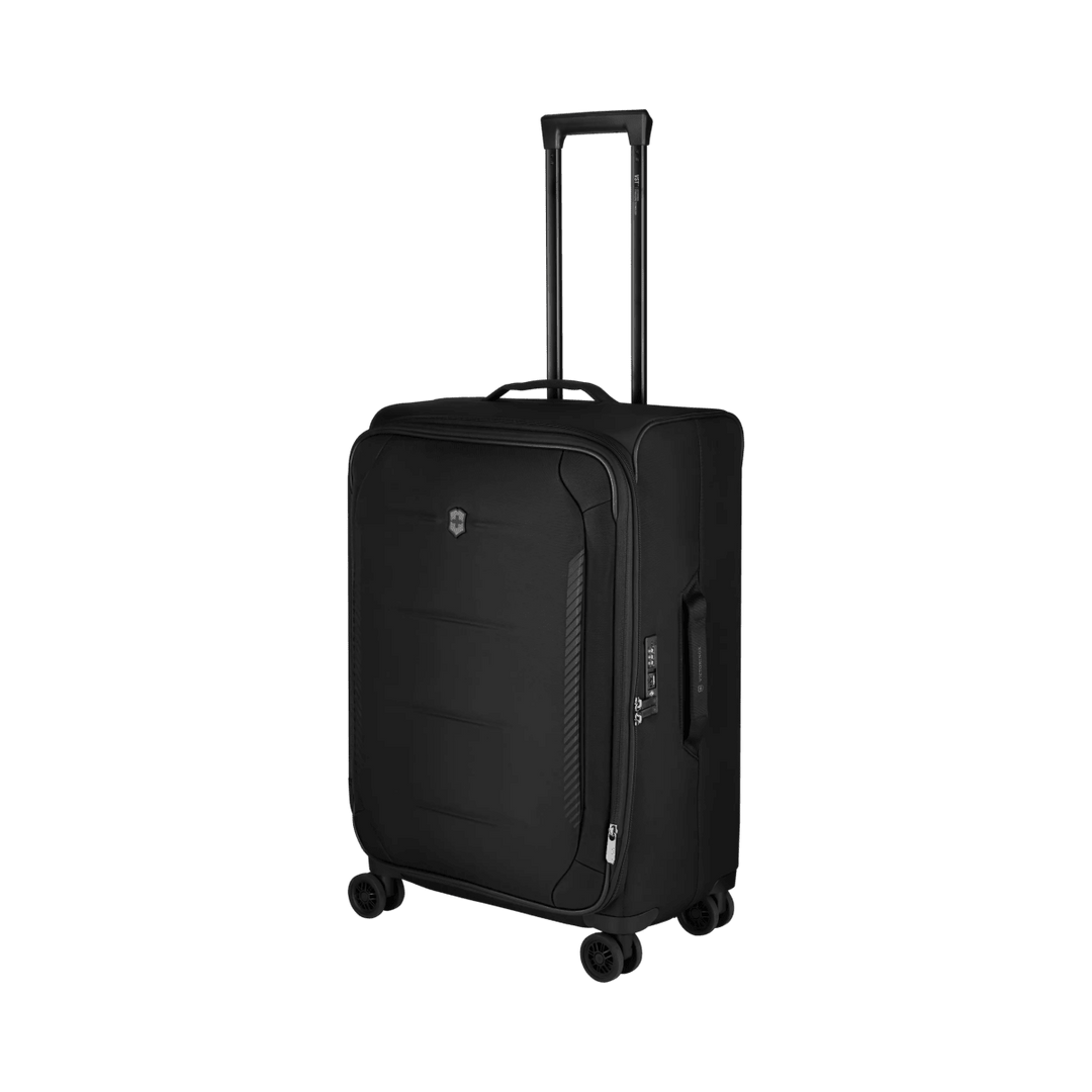 מזוודת טרולי רכה Victorinox Crosslight בינונית שחורה מתרחבת - תיק התיקיםVictorinoxמזוודות