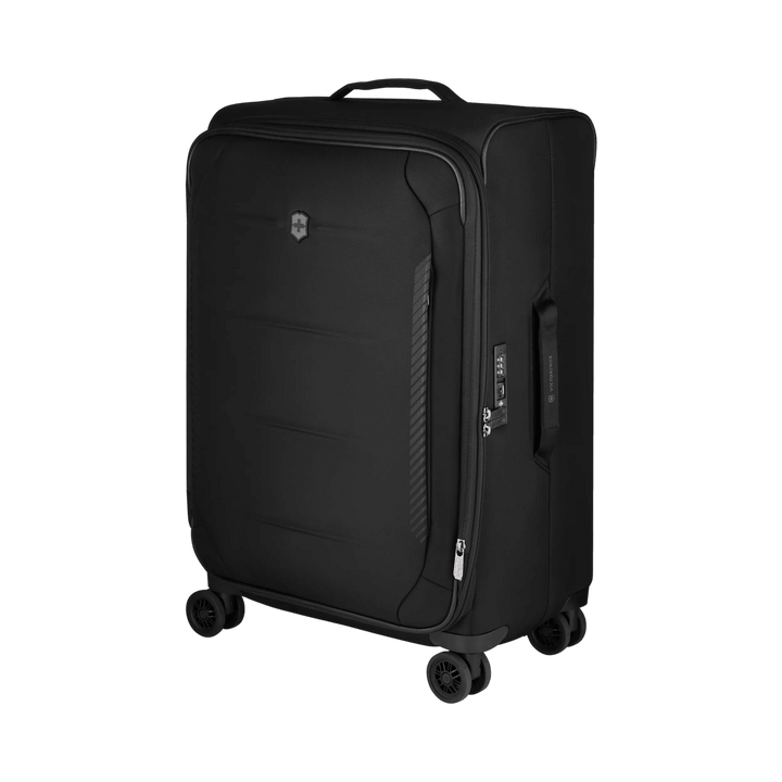 מזוודת טרולי רכה Victorinox Crosslight בינונית שחורה מתרחבת - תיק התיקיםVictorinoxמזוודות