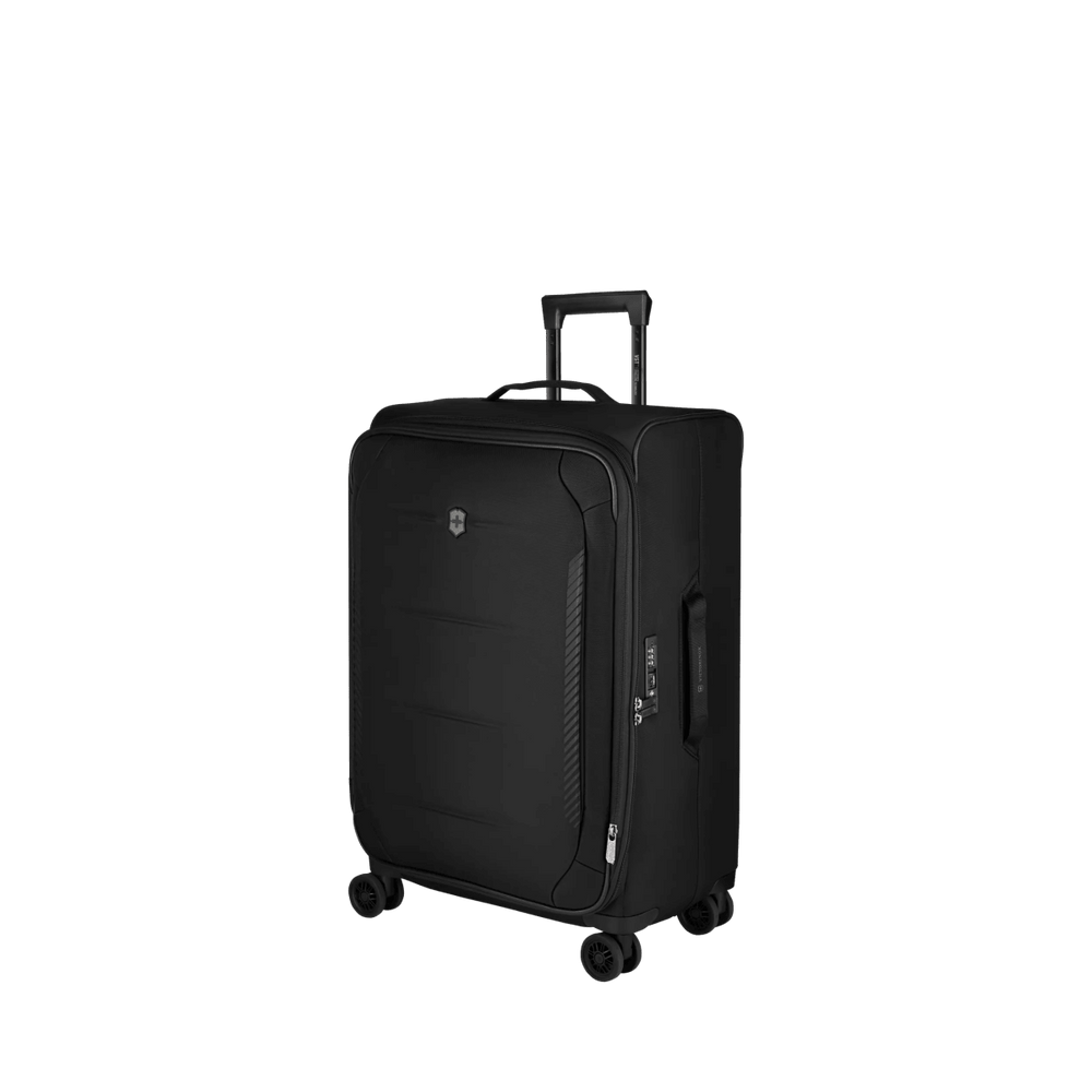 מזוודת טרולי רכה Victorinox Crosslight בינונית שחורה מתרחבת - תיק התיקיםVictorinoxמזוודות