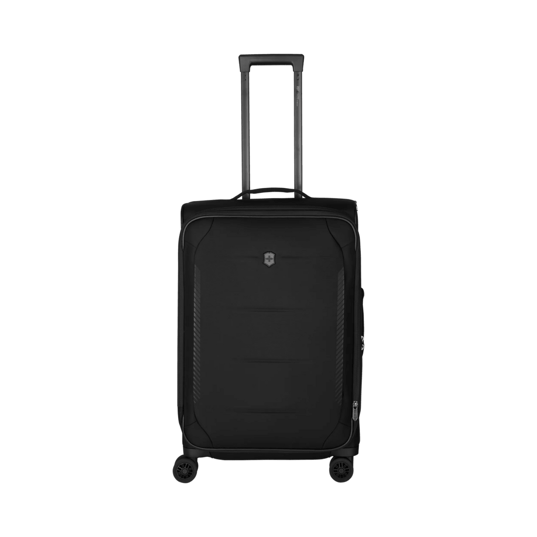 מזוודת טרולי רכה Victorinox Crosslight בינונית שחורה מתרחבת - תיק התיקיםVictorinoxמזוודות