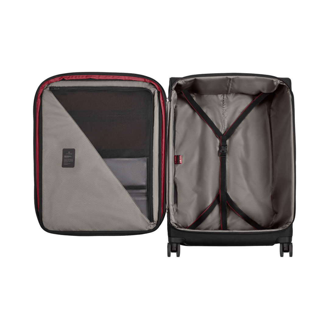 מזוודת טרולי רכה Victorinox Crosslight גדולה שחורה מתרחבת - תיק התיקיםVictorinoxמזוודות