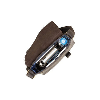 Visconti תיק מסנג׳ר מעור לגברים דגם Aspin עם רוכסן - תיק התיקיםViscontiתיקים