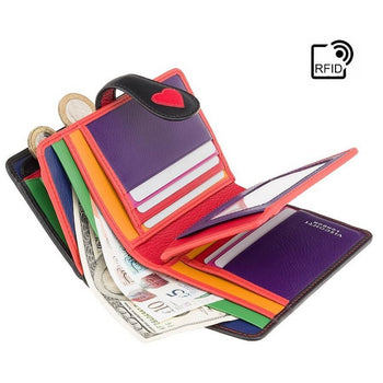 VISCONTI ארנק עור בגודל בינוני לאישה מדגם Crush - תיק התיקיםVISCONTIנשים