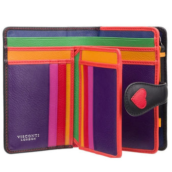 VISCONTI ארנק עור בגודל בינוני לאישה מדגם Crush - תיק התיקיםVISCONTIנשים