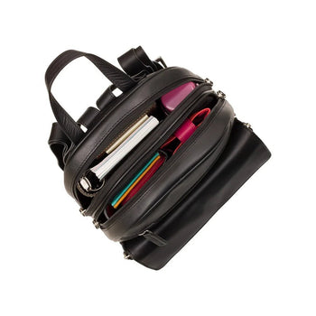 Visconti תיק גב מעור לנשים דגם Gina עם רוכסן - תיק התיקיםViscontiתיקים