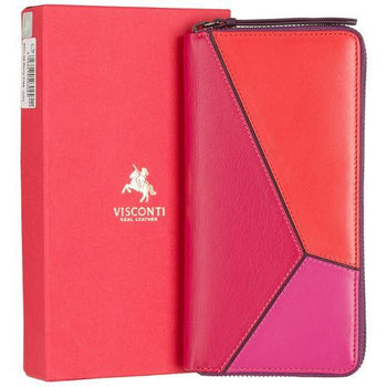 VISCONTI ארנק עם רוכסן למטבעות ושטרות דגם julia - תיק התיקיםVISCONTIנשים