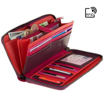 VISCONTI ארנק עם רוכסן למטבעות ושטרות דגם julia - תיק התיקיםVISCONTIנשים