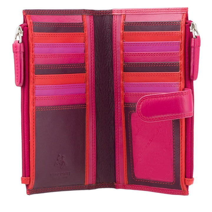 VISCONTI ארנק גדול מעור עם רצועת סגירה, בעל הגנת RFID - דגם Bermuda - תיק התיקיםVISCONTIנשים