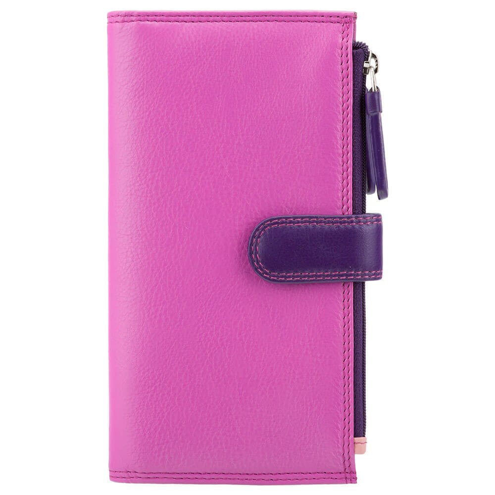 VISCONTI ארנק גדול מעור עם רצועת סגירה, בעל הגנת RFID - דגם Bermuda - תיק התיקיםVISCONTIנשים