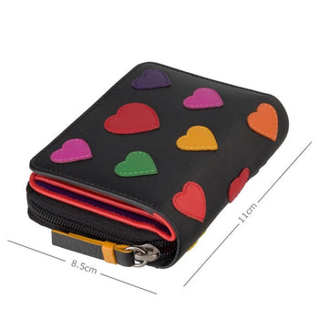 VISCONTI ארנק לבבות קומפקטי בעל הגנת RFID - דגם Desire - תיק התיקיםVISCONTIנשים