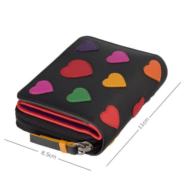 VISCONTI ארנק לבבות קומפקטי בעל הגנת RFID - דגם Desire - תיק התיקיםVISCONTIנשים