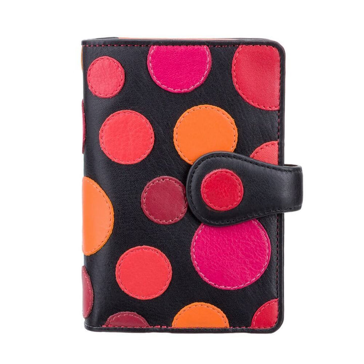 VISCONTI ארנק בגודל בינוני נקודות בצבעים עם רצועת סגירה, בעל הגנת RFID - דגם Saturn - תיק התיקיםVISCONTIנשים