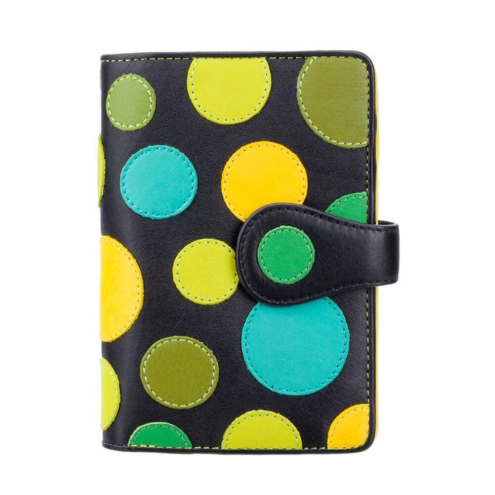 VISCONTI ארנק בגודל בינוני נקודות בצבעים עם רצועת סגירה, בעל הגנת RFID - דגם Saturn - תיק התיקיםVISCONTIנשים