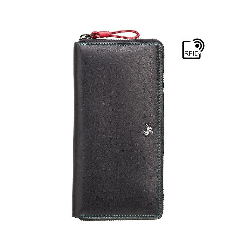 VISCONTI ארנק גדול מעור, בעל הגנת RFID - דגם Violet - תיק התיקיםVISCONTIנשים