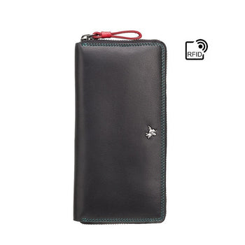 VISCONTI ארנק גדול מעור, בעל הגנת RFID - דגם Violet - תיק התיקיםVISCONTIנשים