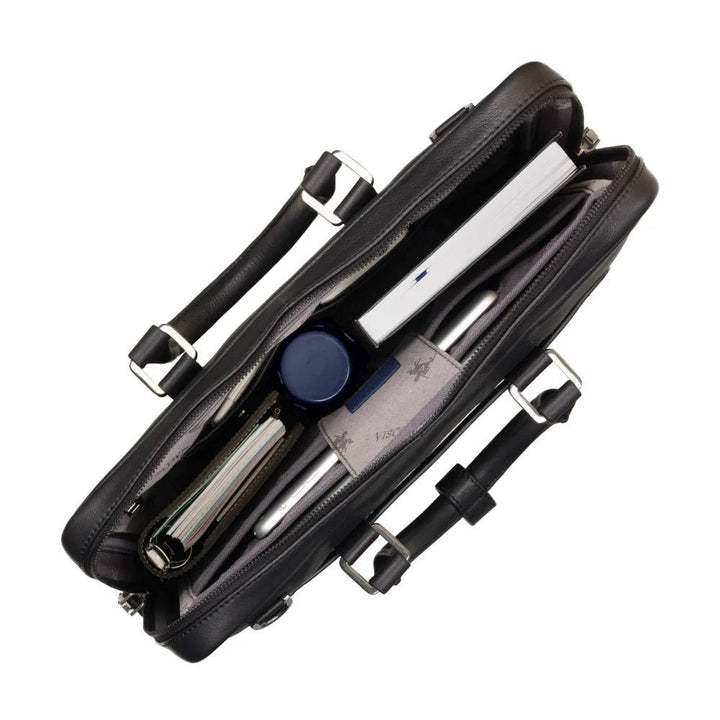 Visconti תיק מחשב מעור לגברים דגם Royce 13 למחשב נייד - תיק התיקיםViscontiתיקים