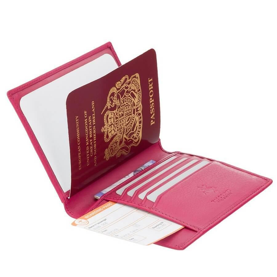 Visconti כיסוי דרכון המכיל תאים לשטרות וכרטיסים - תיק התיקיםStoriesמזוודות