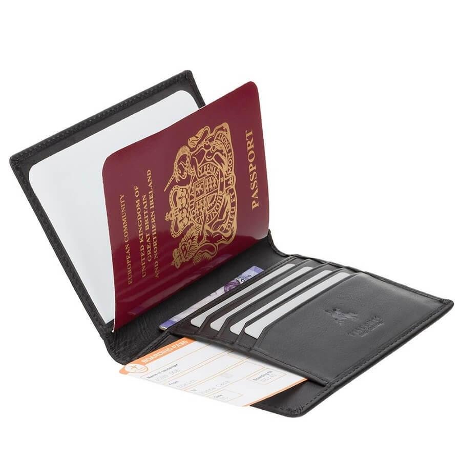 Visconti כיסוי דרכון המכיל תאים לשטרות וכרטיסים - תיק התיקיםStoriesמזוודות