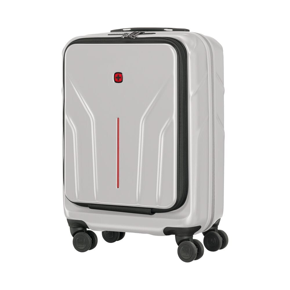 מזוודת טרולי עסקית קשיחה Wenger Amplix 20״ כסופה עם תא מחשב - תיק התיקיםWengerמזוודות