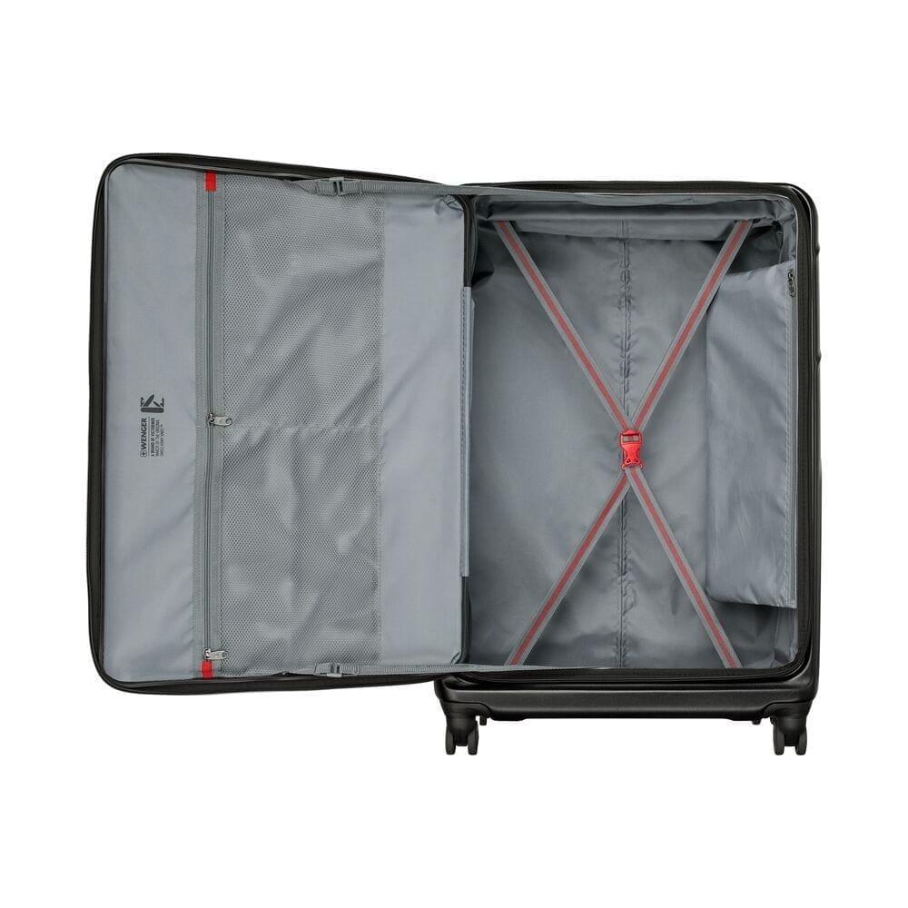 מזוודת טרולי קשיחה מתרחבת Wenger Amplix גדולה שחורה - תיק התיקיםWengerמזוודות