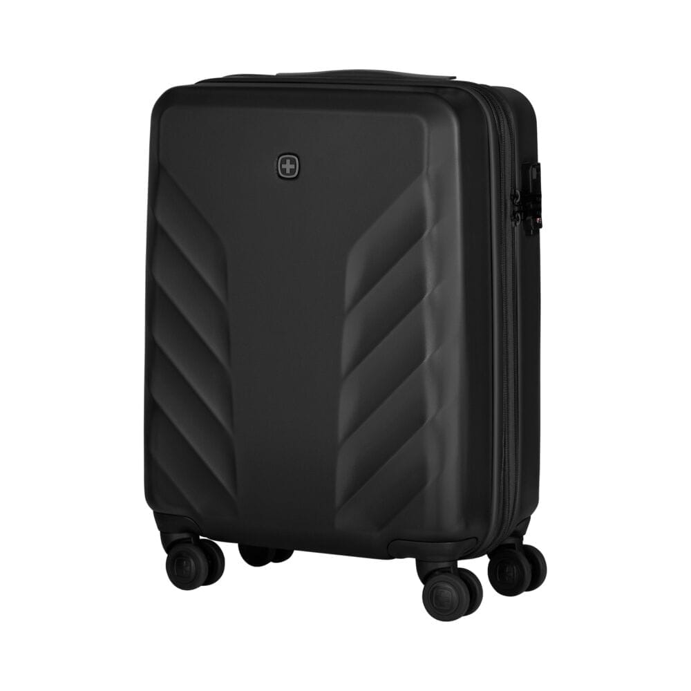מזוודת טרולי קשיחה Wenger Motion 20״ Chic Black מתרחבת - תיק התיקיםWengerמזוודות