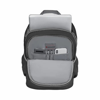 Wenger Quadma תיק גב אפור למחשב נייד 16 אינץ' - תיק התיקיםWengerתיקי גב למחשב