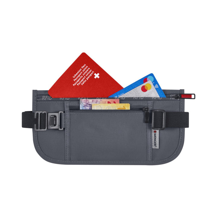 חגורת מסמכים לנסיעות Wenger Security RFID אפורה - תיק התיקיםWengerאביזרי נסיעות