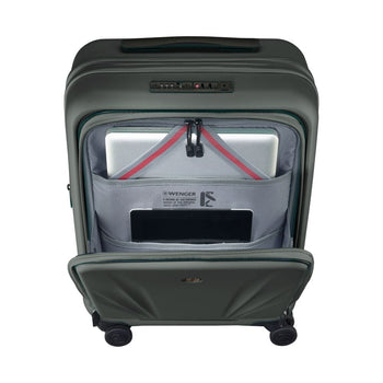 מזוודת טרולי קשיחה Wenger Skyon 20״ אפור כהה עם תא מחשב - תיק התיקיםWengerמזוודות