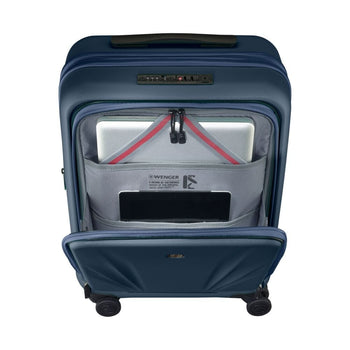 מזוודת טרולי קשיחה Wenger Skyon 20״ כחול נייבי עם תא מחשב - תיק התיקיםWengerמזוודות