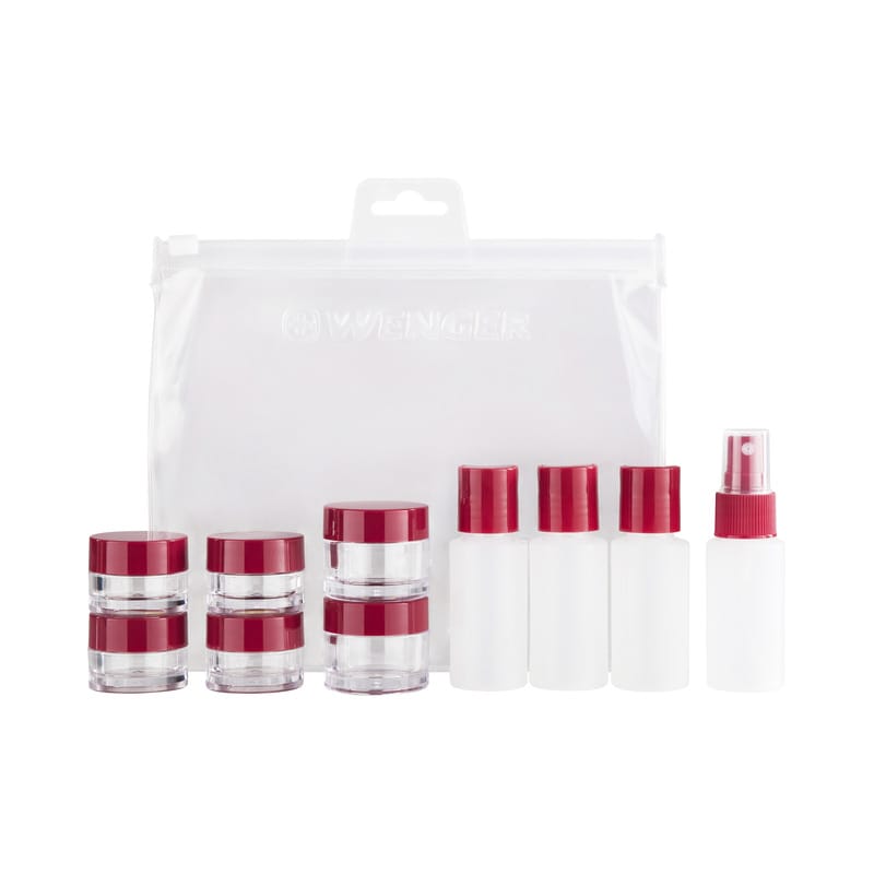 ערכת בקבוקי נסיעות Wenger Travel Bottle Set שקופה - תיק התיקיםWengerאביזרי נסיעות