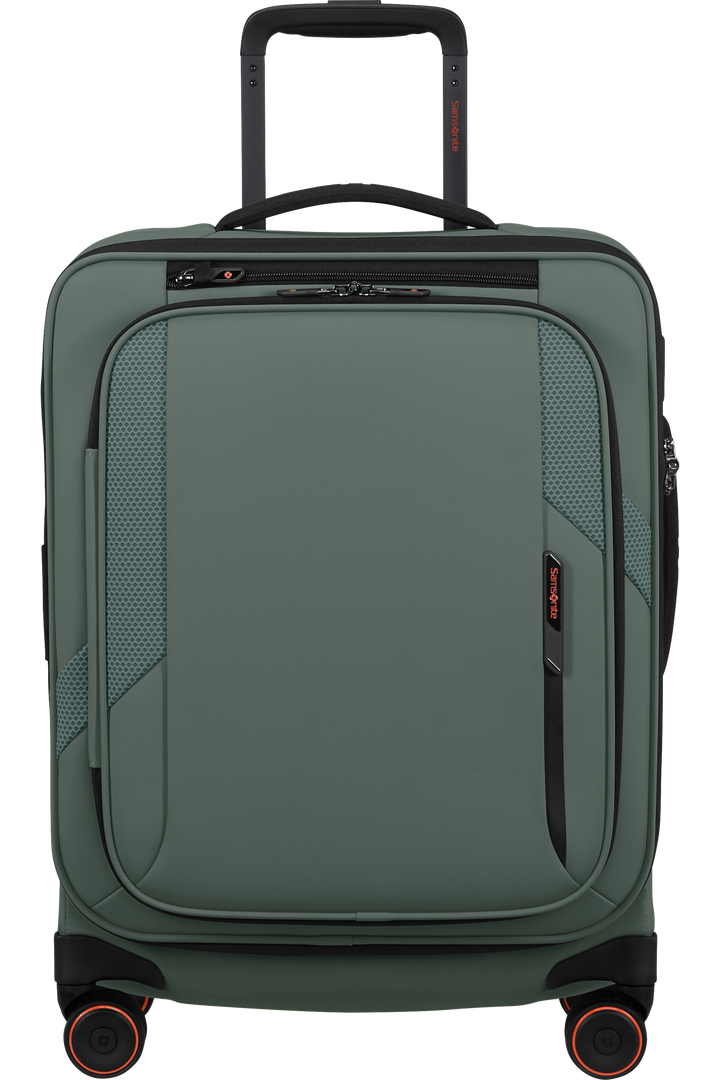 Samsonite Glazed מזוודת עלייה למטוס רכה מתרחבת 55 ס״מ - ירוק מרווה