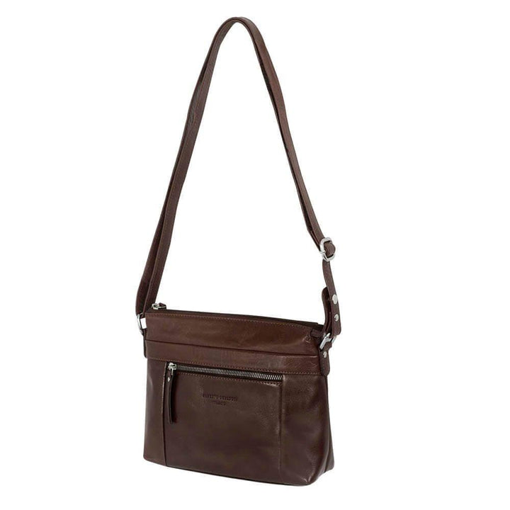 Alberto Bellucci תיק עור כתף קלאסי בינוני