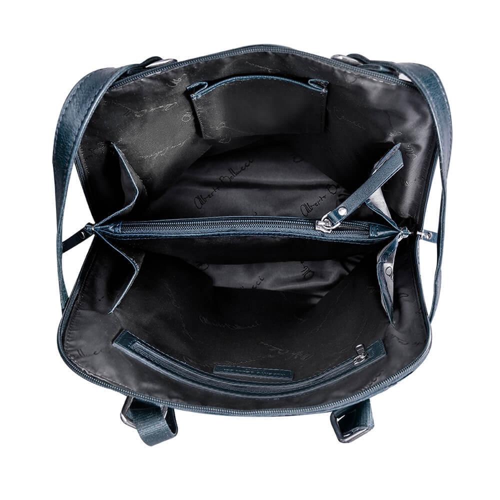 Alberto Bellucci תיק עור גב/ כתף קלאסי גדול ׁ