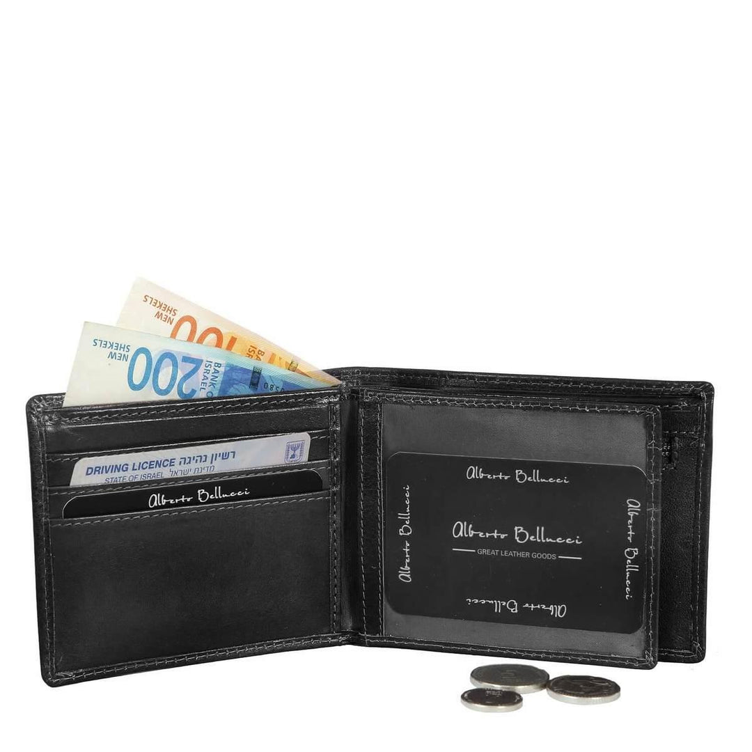 Alberto Bellucci ארנק בינוני כיס מטבעות רוכסן TERIN - תיק התיקיםAlberto Bellucciגברים