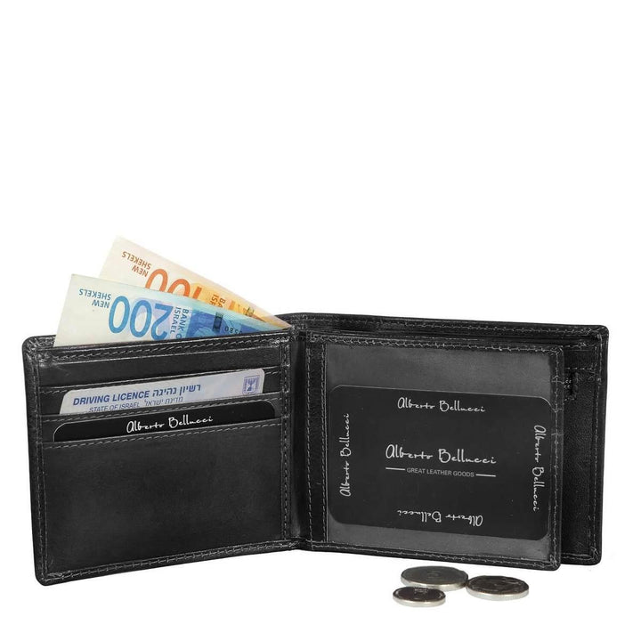 Alberto Bellucci ארנק בינוני כיס מטבעות רוכסן TERIN - תיק התיקיםAlberto Bellucciגברים