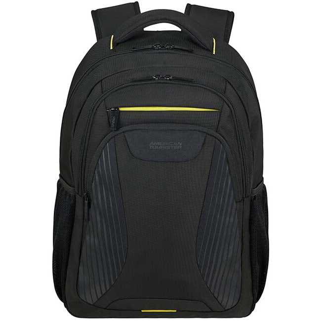 American Tourister AT WORK תיק גב למחשב 15.6" שחור עם צהוב - תיק התיקיםAmerican Touristerתיקים למחשב נייד
