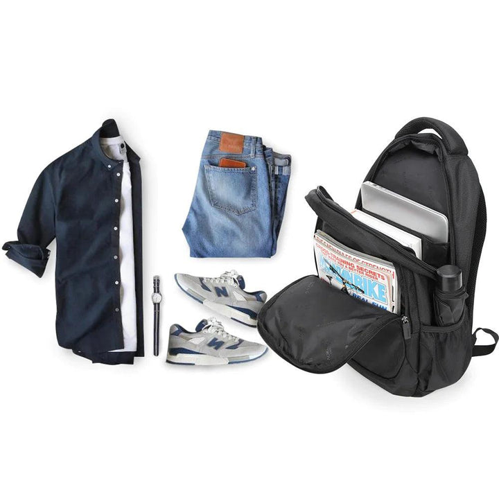 Aoking תיק גב מרופד למחשב נייד 15.6" בשחור - תיק התיקיםAokingגברים