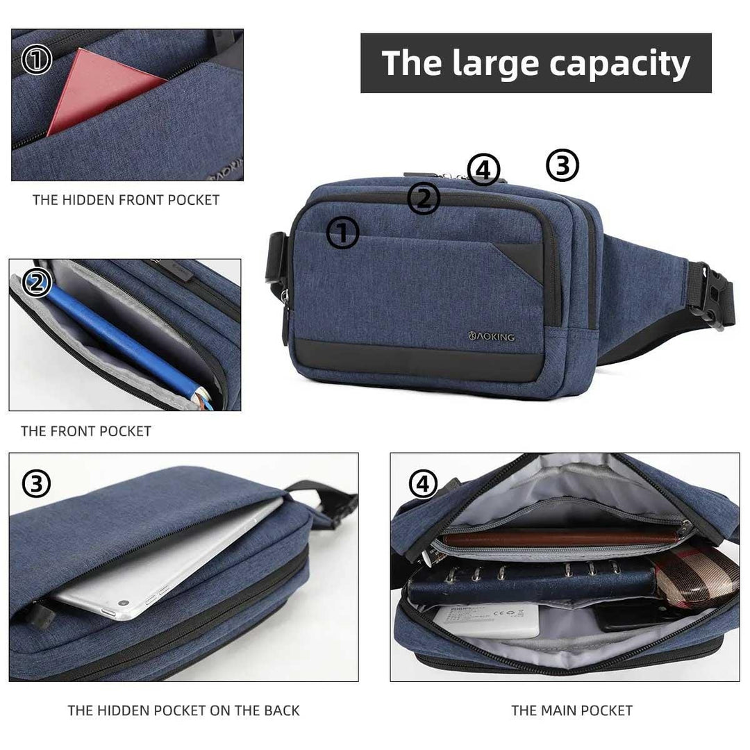 Aoking תיק פאוץ' איכותי לגבר - תיק התיקיםAokingתיקי צד לגבר