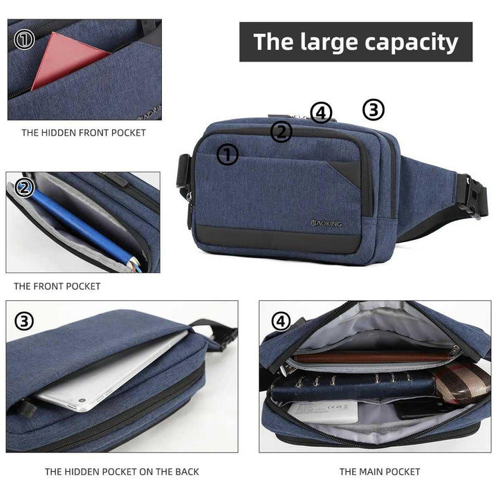 Aoking תיק פאוץ' איכותי לגבר - תיק התיקיםAokingתיקי צד לגבר