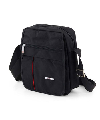 BOND תיק צד לגבר עם רצועה מתכוונת בשחור - תיק התיקיםBondגברים