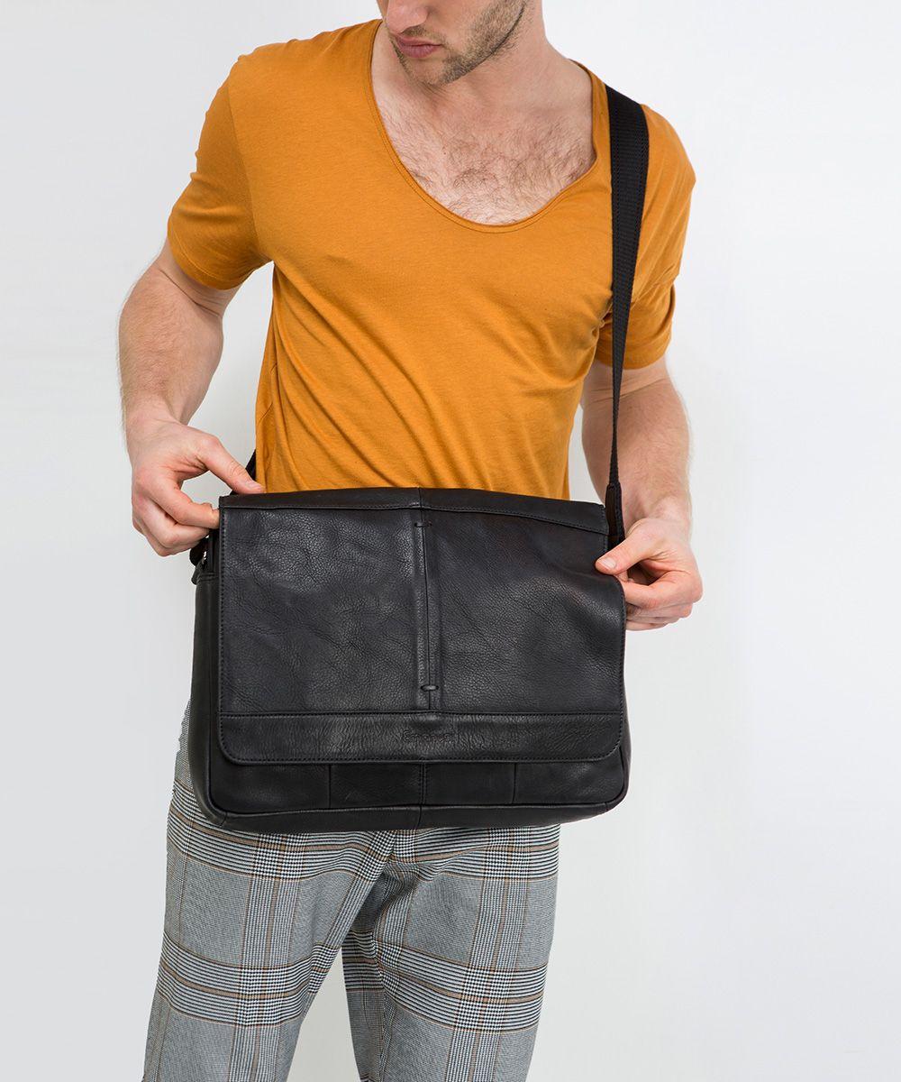 Emanuel תיק צד מעור לגבר דגם מאווי (2 צבעים) - תיק התיקיםEmanuelתיקי צד לגבר