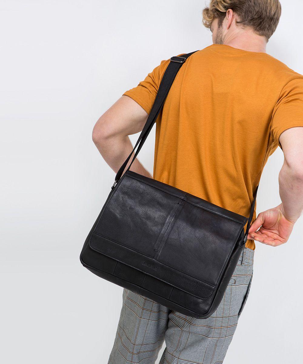 Emanuel תיק צד מעור לגבר דגם מאווי (2 צבעים) - תיק התיקיםEmanuelתיקי צד לגבר