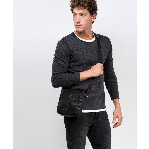 Emanuel תיק צד מעור דגם מאווי - תיק התיקיםEmanuelגברים