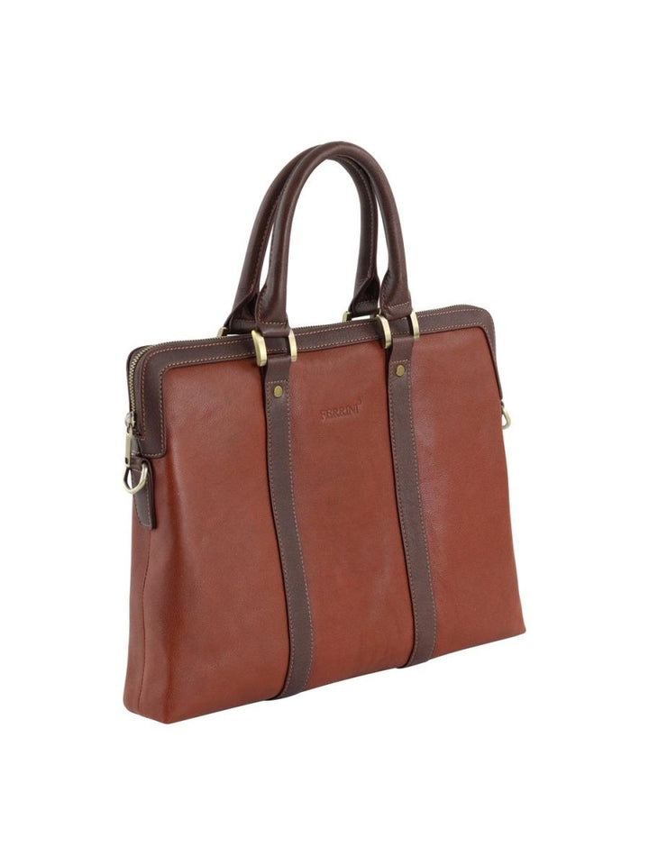 FERRINI תיק עסקים יוניסקס מעור איטלקי בחום - תיק התיקיםFERRINIתיקים