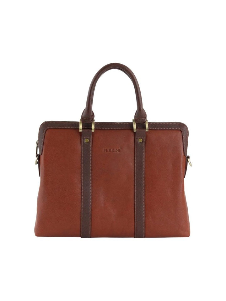 FERRINI תיק עסקים יוניסקס מעור איטלקי בחום - תיק התיקיםFERRINIתיקים