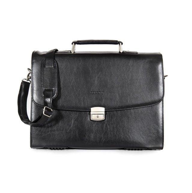 FERRINI תיק עסקים דמוי עור איכותי בשחור - תיק התיקיםFERRINIתיקים