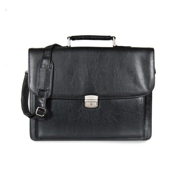 FERRINI תיק עסקים דמוי עור איכותי בשחור - תיק התיקיםFERRINIתיקים